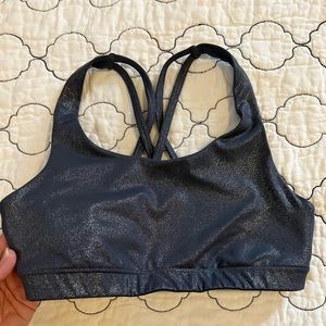 Grey Sparkle Sports Bra